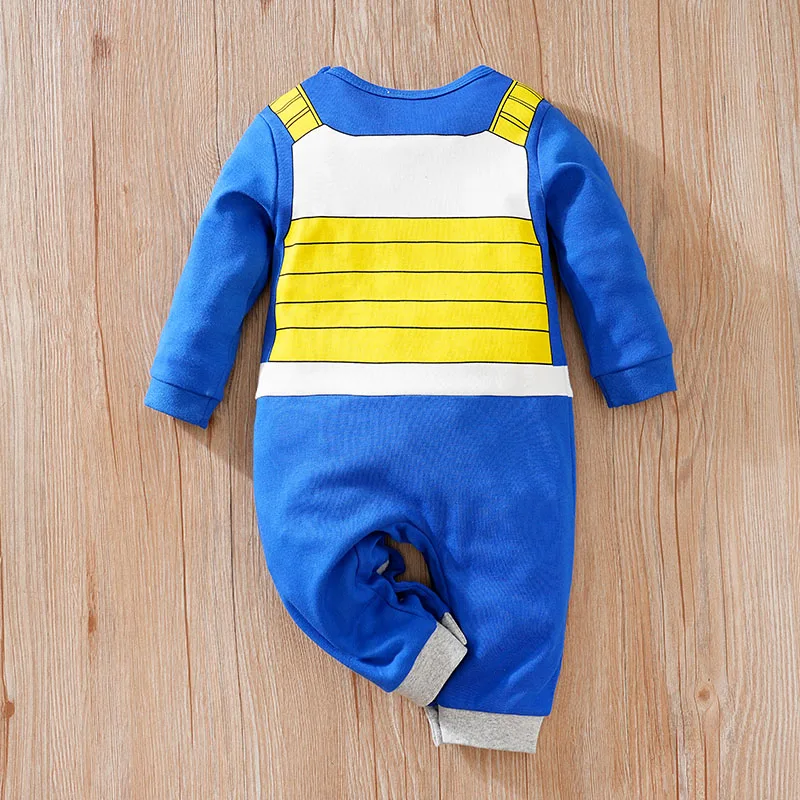 0-18M blue Anime Baby Rompers Newborn Cosplay Costume Infant One-pieces Cotton round collar comfortable Clothes Boys pajamas