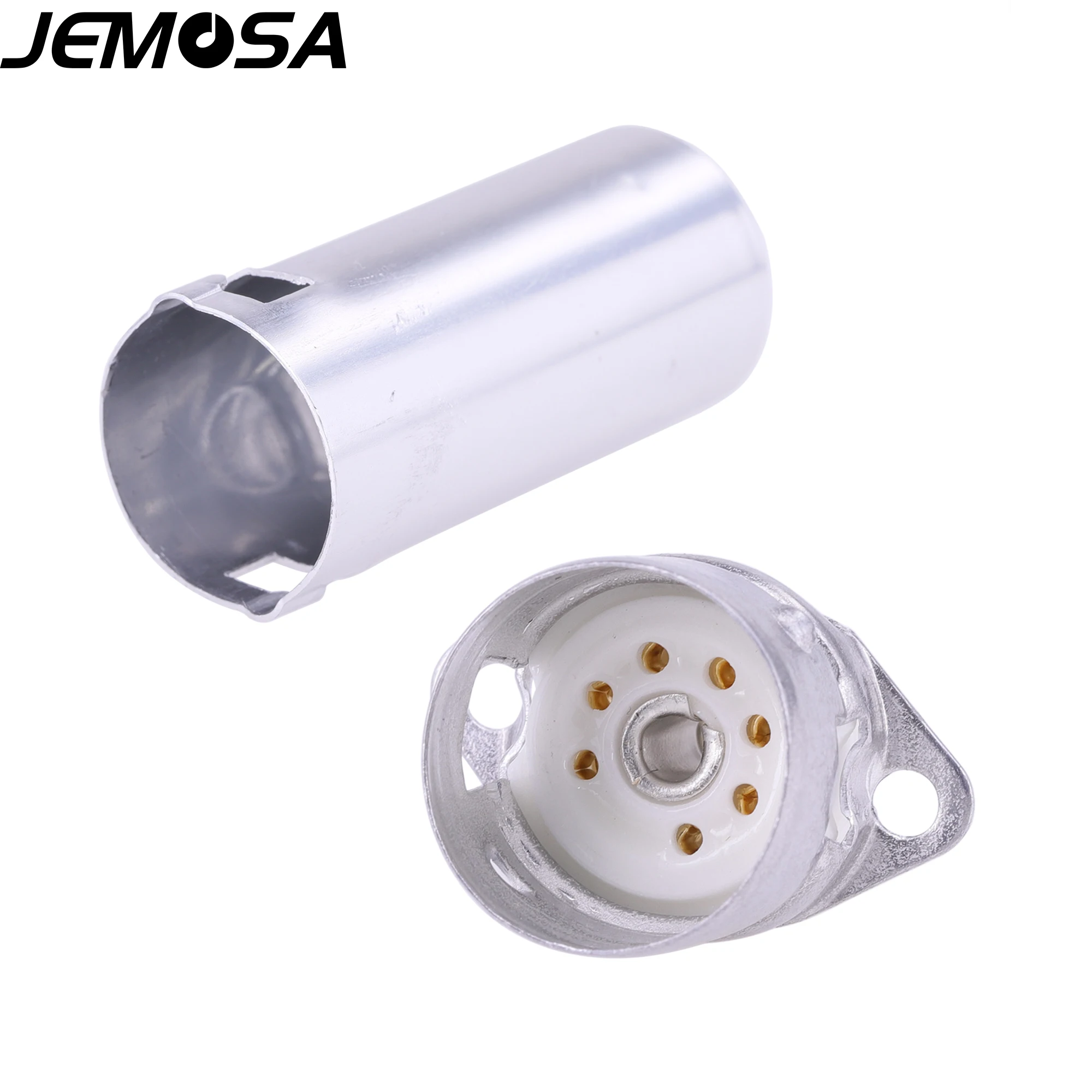 10PCS 7Pin Tube Socket Ceramic With Aluminum Shield For EC92 6H2 EZZ91 6X4 EZ90 6Z4 6AU6 6J4 6AQ5 EF94  6J1 6C4 Vacuum Tube Amp