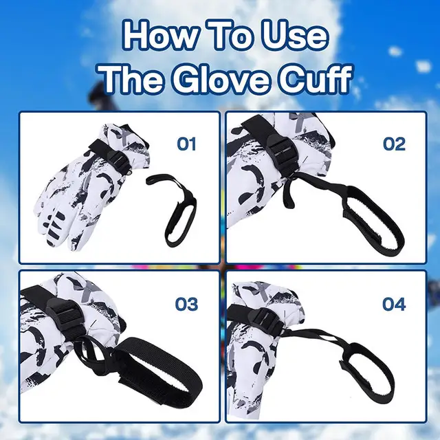 Elastic Wrist Straps for Ski and Snowboard Gloves Adjustable Ski Glove Lead for Men and Women Sport Skiing Glove Safet-y Strap 6 Elastic Wrist Straps for Ski and Snowboard Gloves Adjustable Ski Glove Lead for Men and Women Sport Skiing Glove Safet-y Strap 6