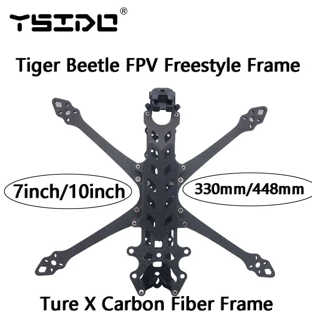 

Комплект рамок Tiger Beetle 7 дюймов 10 дюймов FPV для фристайла Ture X, колесная база, сверхдлинный диапазон для FPV, гоночный Дрон qudcopter