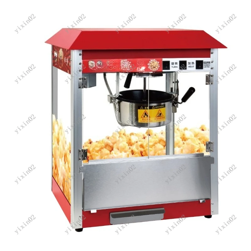 Automatic Popcorn Machine - Fully Electric Corn Puffing Maker for Street Stall Cinema Snack Shop Home