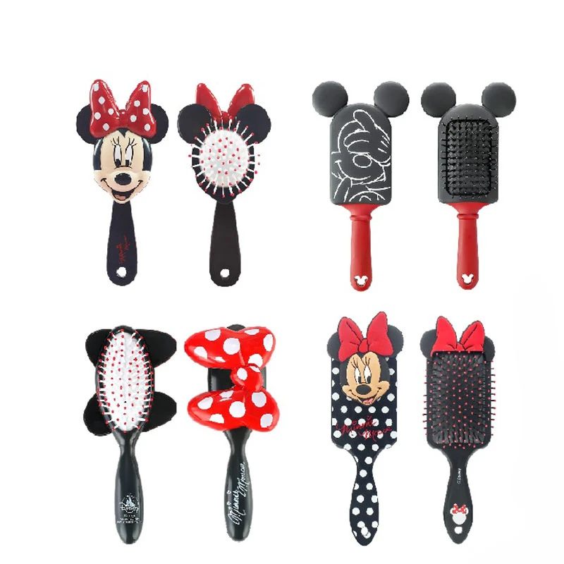 Disney Air Cushion Massage Combs Minnie Mouse Cartoon Anime Figures Children Comb Hair Brush Hairdressing Tool Kids Gift