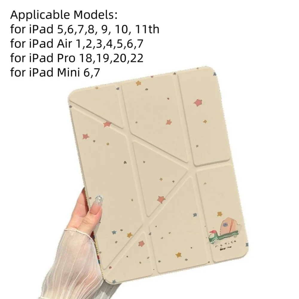 حافظة كمبيوتر لوحي من مادة TPU مقاومة للسقوط على شكل نجوم كرتونية غطاء لوحي شفاف لجهاز iPad 5 6 7 8 9 10 11th/Air1-7/ Pro 18 19 20 22/ Mini 6 7 #6