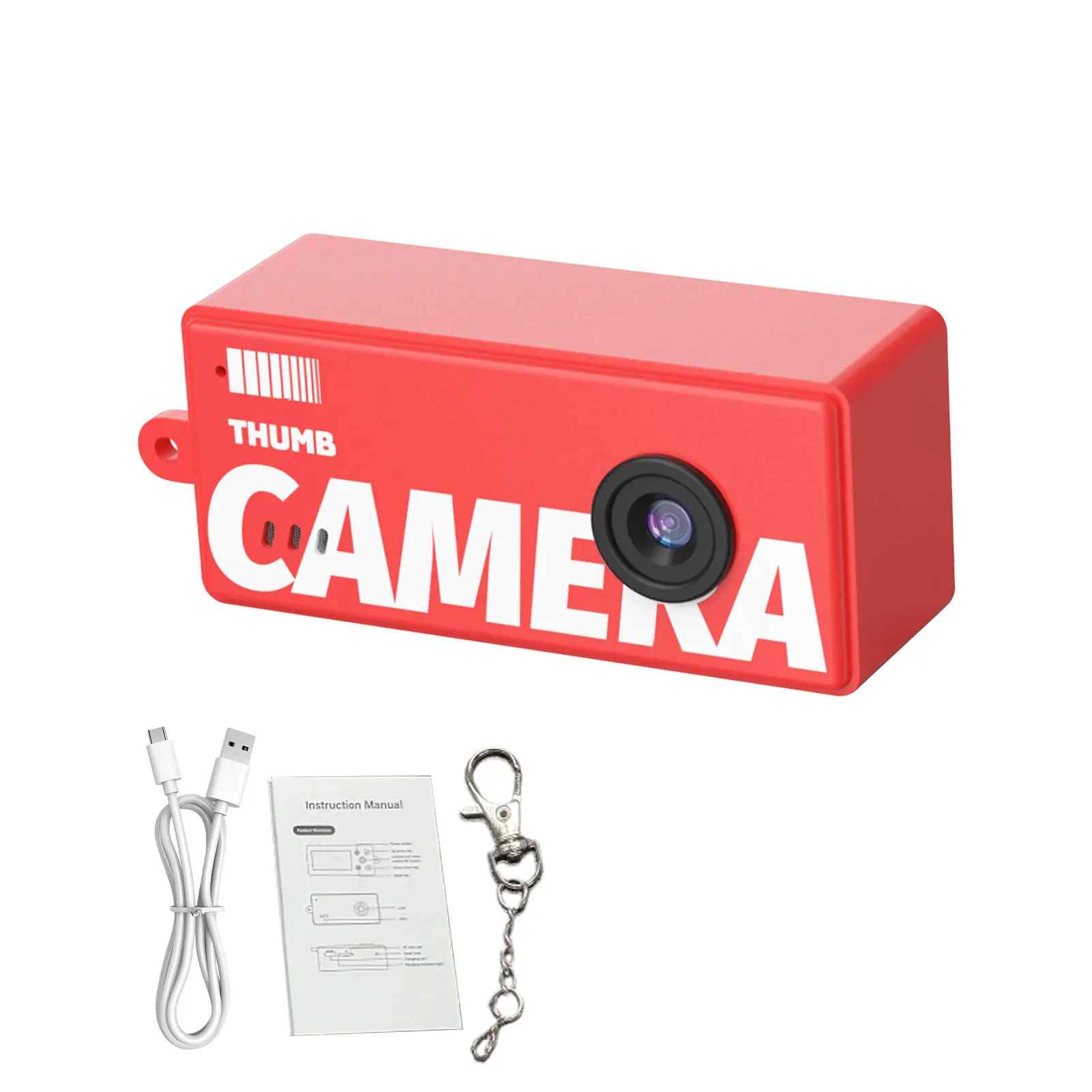 Kleine digitale camera sleutelhanger, 0,96 inch scherm, 1080P video, 5 retrofilters, 130 °   Groothoekcamera voor reisfeesten