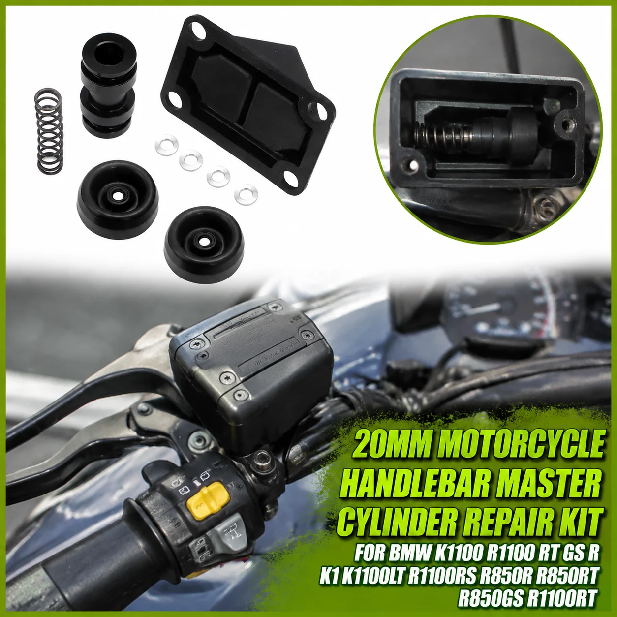 Handlebar Master Cylinder Repair Kit 20mm For BMW K1100 R1100 RT GS R K1 K1100LT R1100RS R850R R850RT R850GS R1100RT
