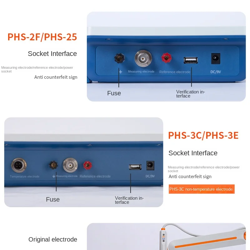 Precision desktop digital acidity meter pH value tester phs-3C-3E-2F laboratory