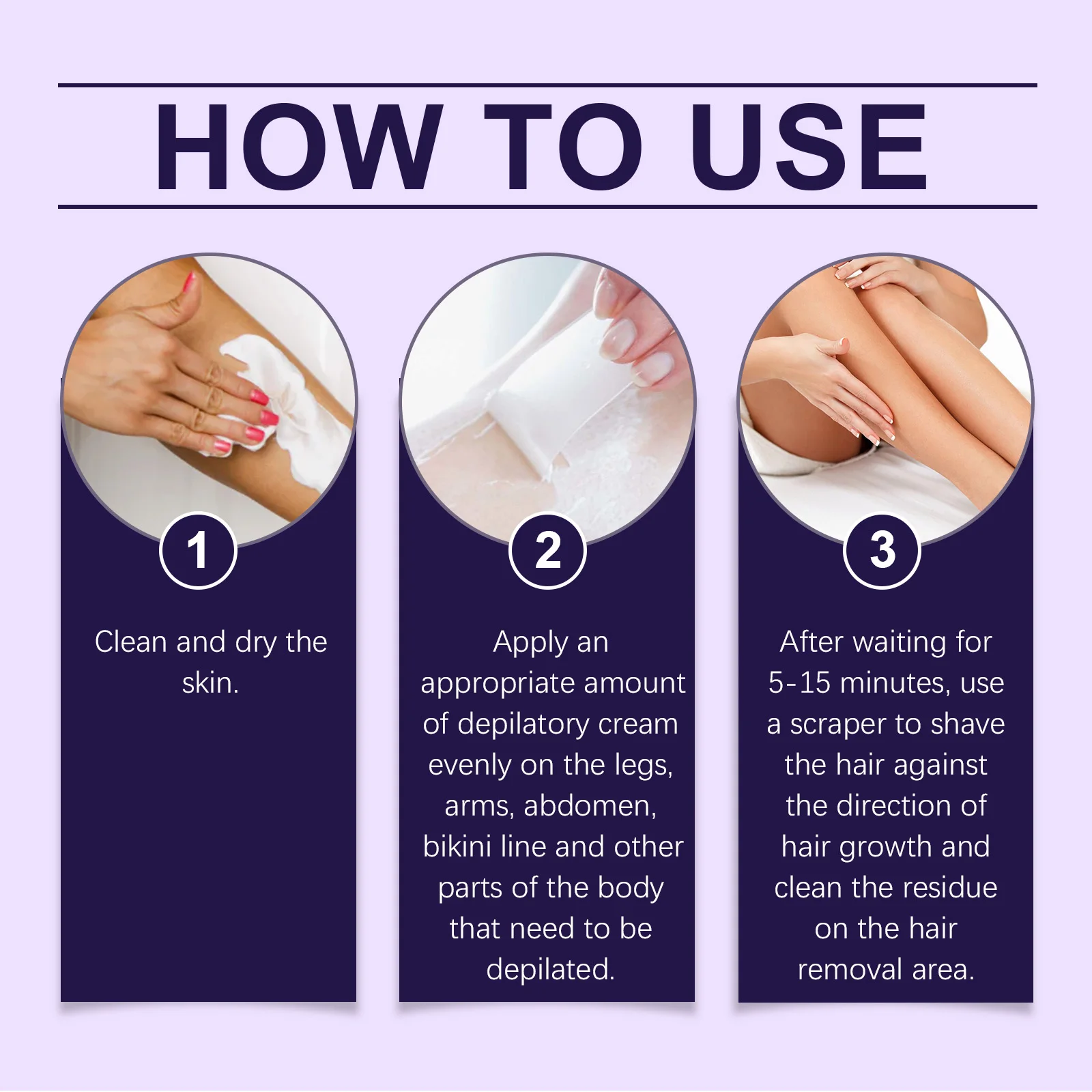 OUHOE 100g Body Hair Removal Cream Gentle Formula No Irritation Suitable For Sensitive Skin Soothe Discomfortable Repair Skin