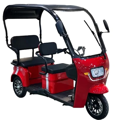 Three wheel car with removable canopy  Cheap Electric Tricycle Closed Passenger Tricycle 3 Wheel Motorcycle