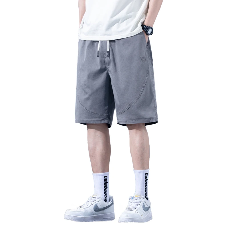 2024 neue Sommer Männer Shorts Encel Stoff Casual Shorts koreanische Mode Herren Capri hose lose atmungsaktive Sport Herren bekleidung