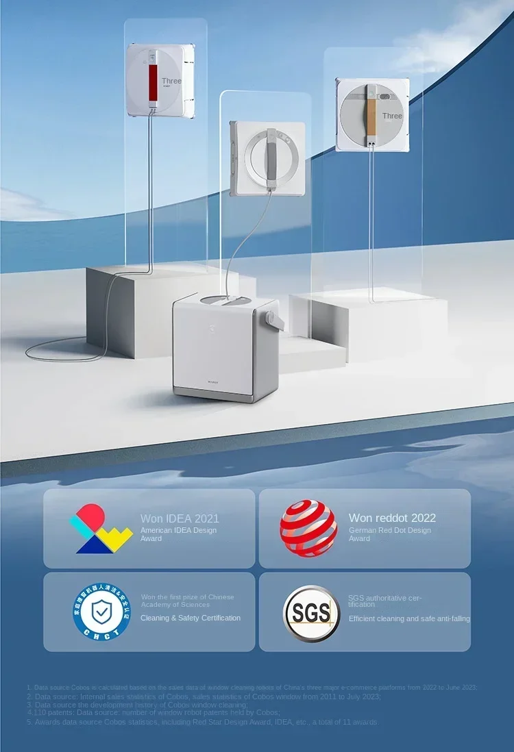 Original    Ecovacs window cleaning robot W2PRO multi-functional base station glass cleaning machine automatic window cleaning m