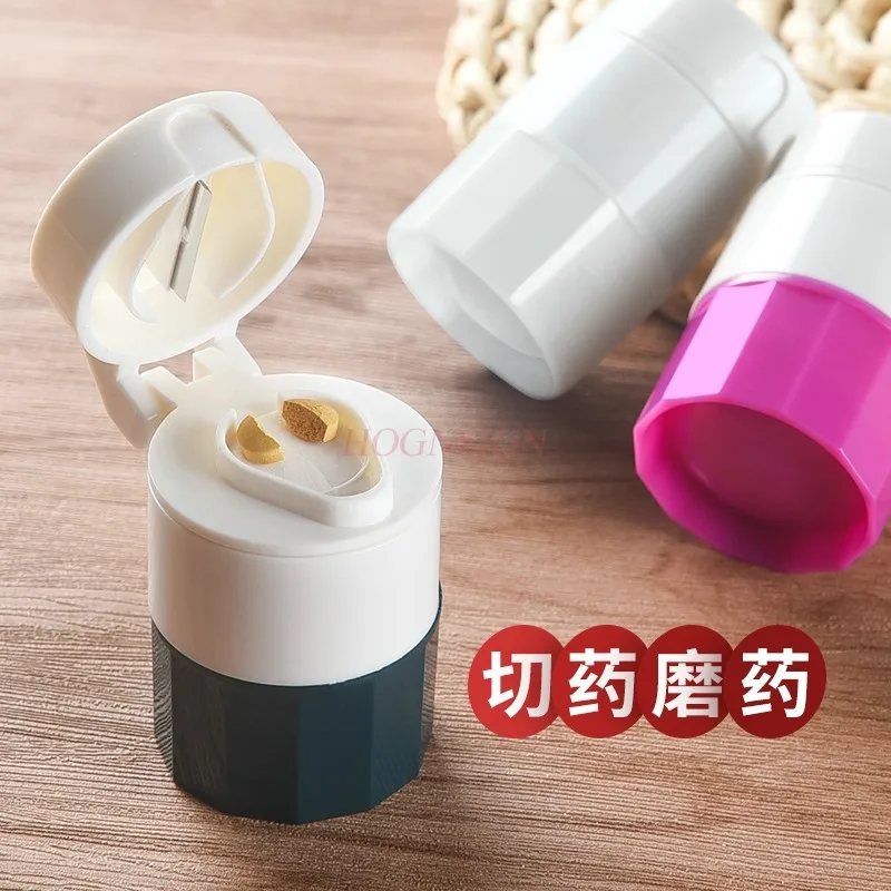 Travel small medicine box, medicine cutting, grinding, medicine grinding machine, mini portable division grinder