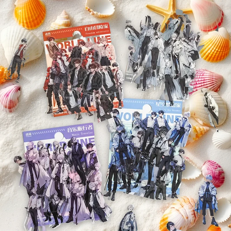 

30 шт., канцелярские принадлежности, наклейка для ручного счета, посылка, линия мира, аниме, декоративная наклейка «сделай сам», персонаж домашнего животного, мультфильм, 126*98 мм