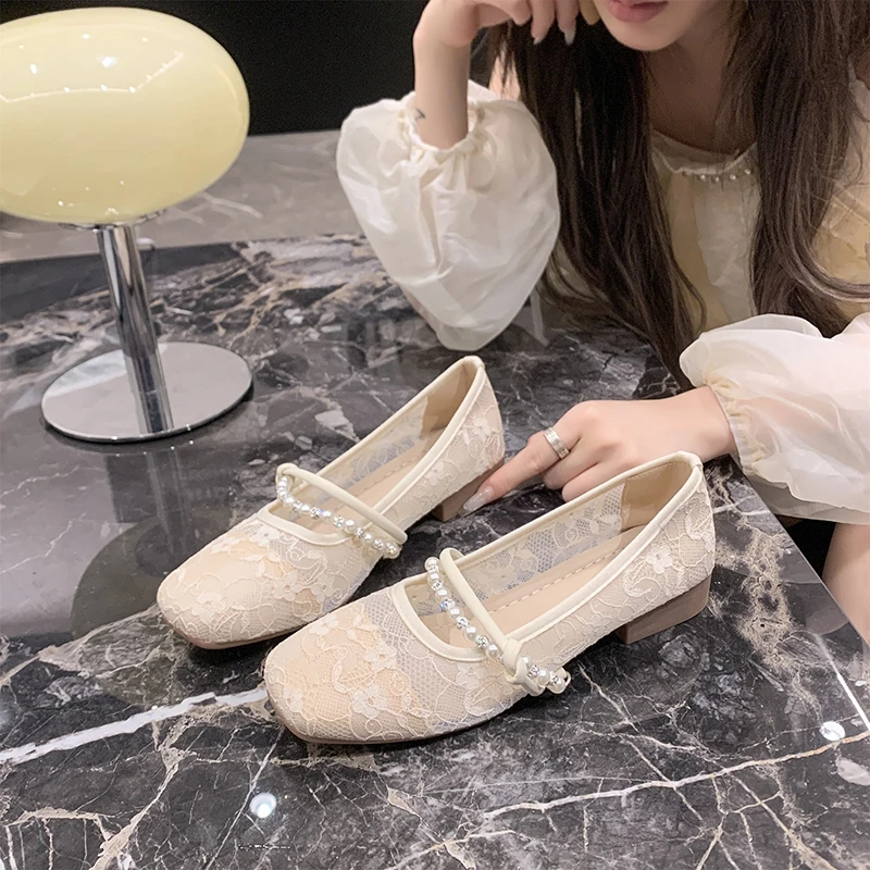 Shoes for Women 2024 Clear Kawaii Ladies Summer Footwear with Bow Cute White Flat Transparent Flats Round Toe Fashion Beau Today