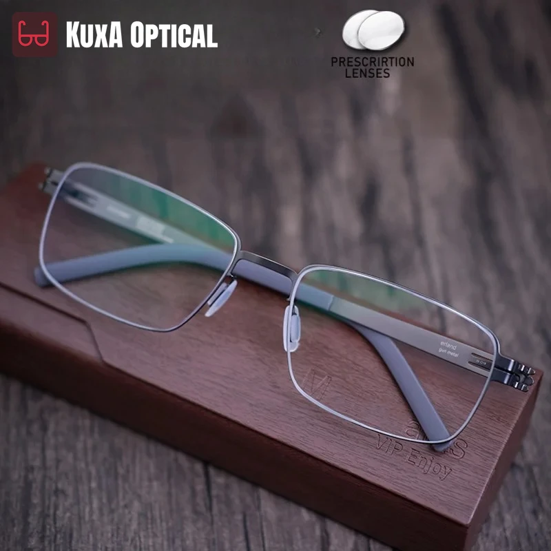 

KUXA Design Eyewear Prescription Glasses 1.61 MR-8 Super Tough 1.67 Myopia Lenses Eyeglasses Anti Reflection UV Protection