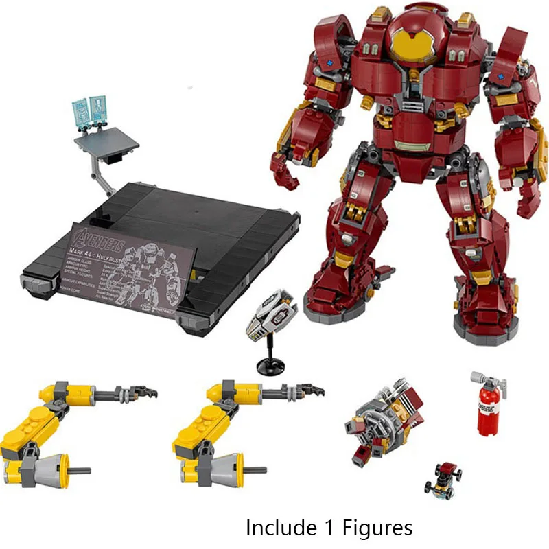 

Model Superheroes IRON Hulkbuster War Machine Building Blocks Infinity Classic Movie MOC Kids Boys Toys DIY Gifts