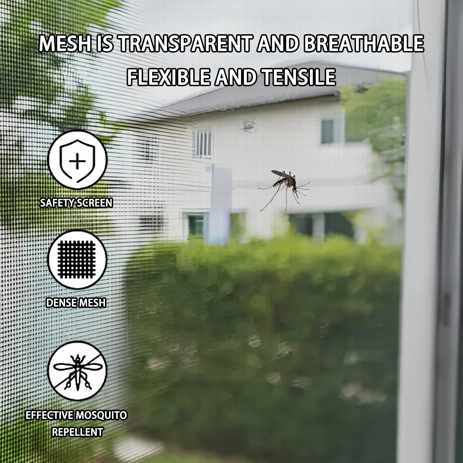Summer Mosquito Proof Window Mesh Bedroom Mosquito Proof Window Mesh Mosquito Net Material Suitable for Various Window Types