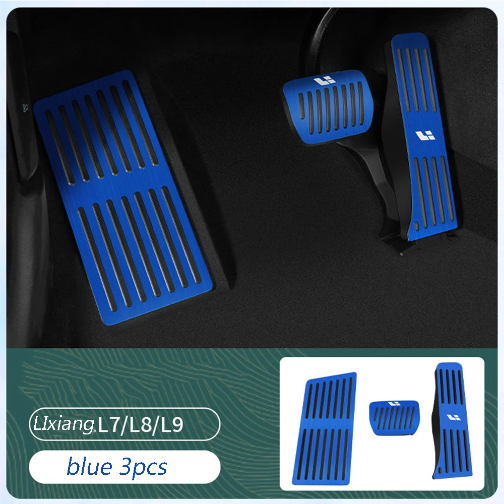 

Car Accelerator Brake Rest Pedal Aluminum Non-perforated Interior Anti-slip For LiXiang L9 L8 L7 2023 Exterior Accessories