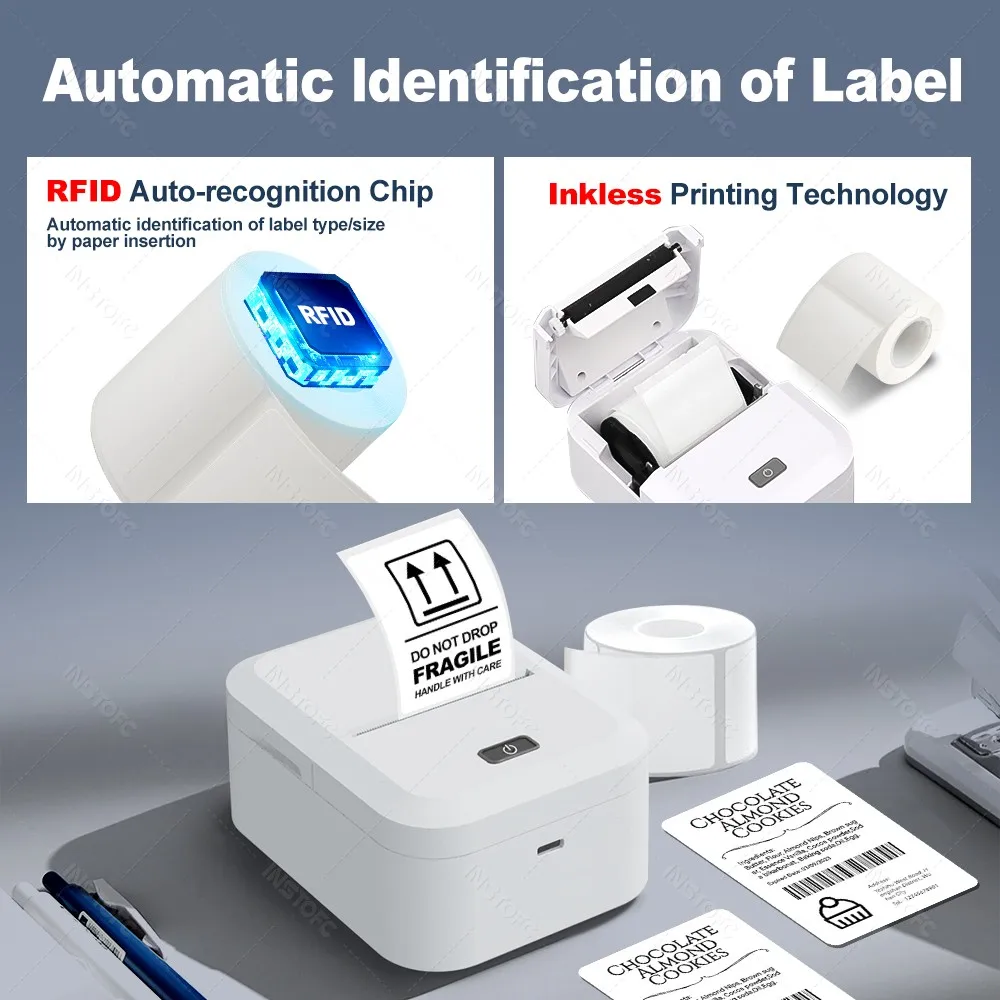 Marklife X2 Portable Thermal Printer Mini Pocket Printer Self-Adhesive Sticker Labeling Machine Similar as B21 B1 Printer Noink
