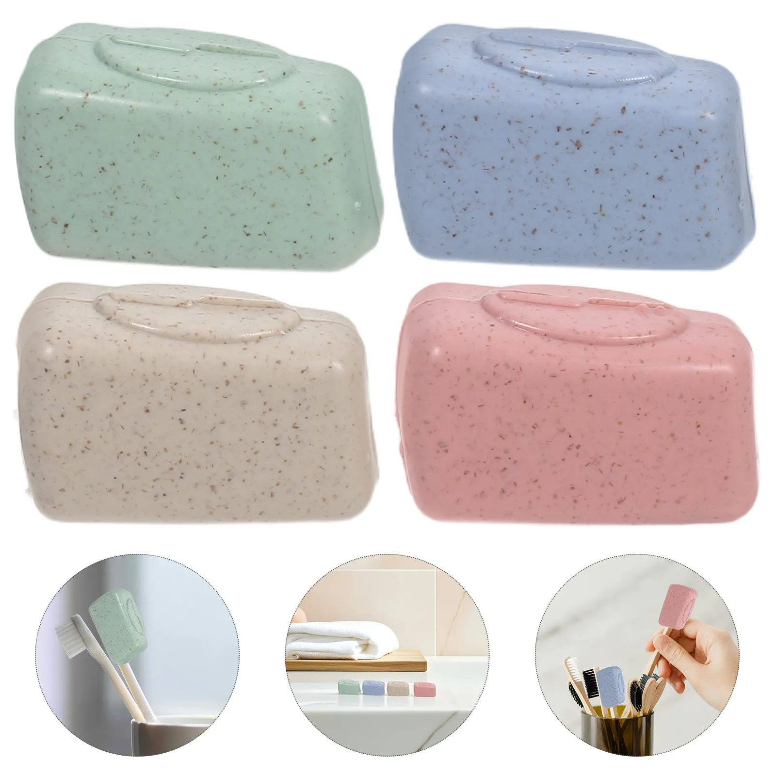 4Pcs Toothbrush Cover Protective Case Compact Size Portable Travel Outdoor Camping Waterproof Holder Toothbrush Cover