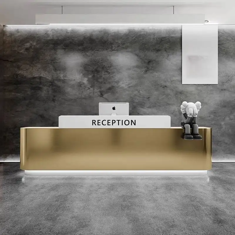 Checkout Front Desk Reception Counter Barber Long Business Reception Desks Modern Beauty Salon Mostrador Recepcion Furniture
