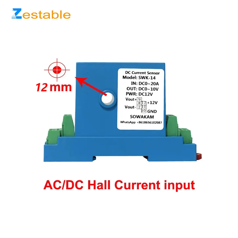 

Hall Current Sensor ZA-K14 AC DC 5A 10A 20A 50A 150A Transmitter 4-20mA 0-10V Output Ampere Transducer Current Transformer