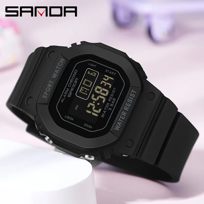 SANDA Outdoor Sport Digital Watch Womens Sports Watches For Men Running Stopwatch Military LED Electronic Clock Wrist Watches