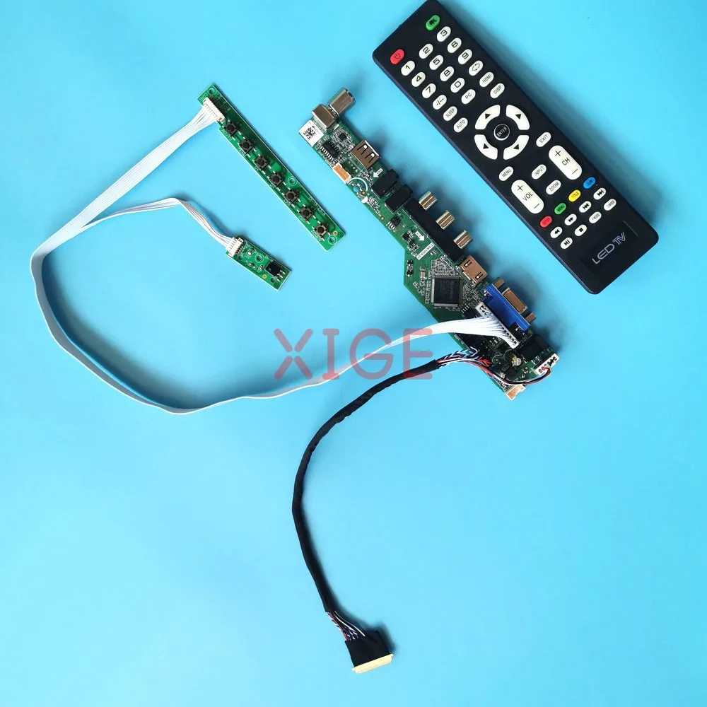 

Плата контроллера драйвера для B140XW02 V1/V2 B140XW03 V0/V1, комплект DIY 1366x768 HDMI + VGA + AV + USB 40-контактный LVDS 14-дюймовый аналоговый ТВ-панель для ноутбука