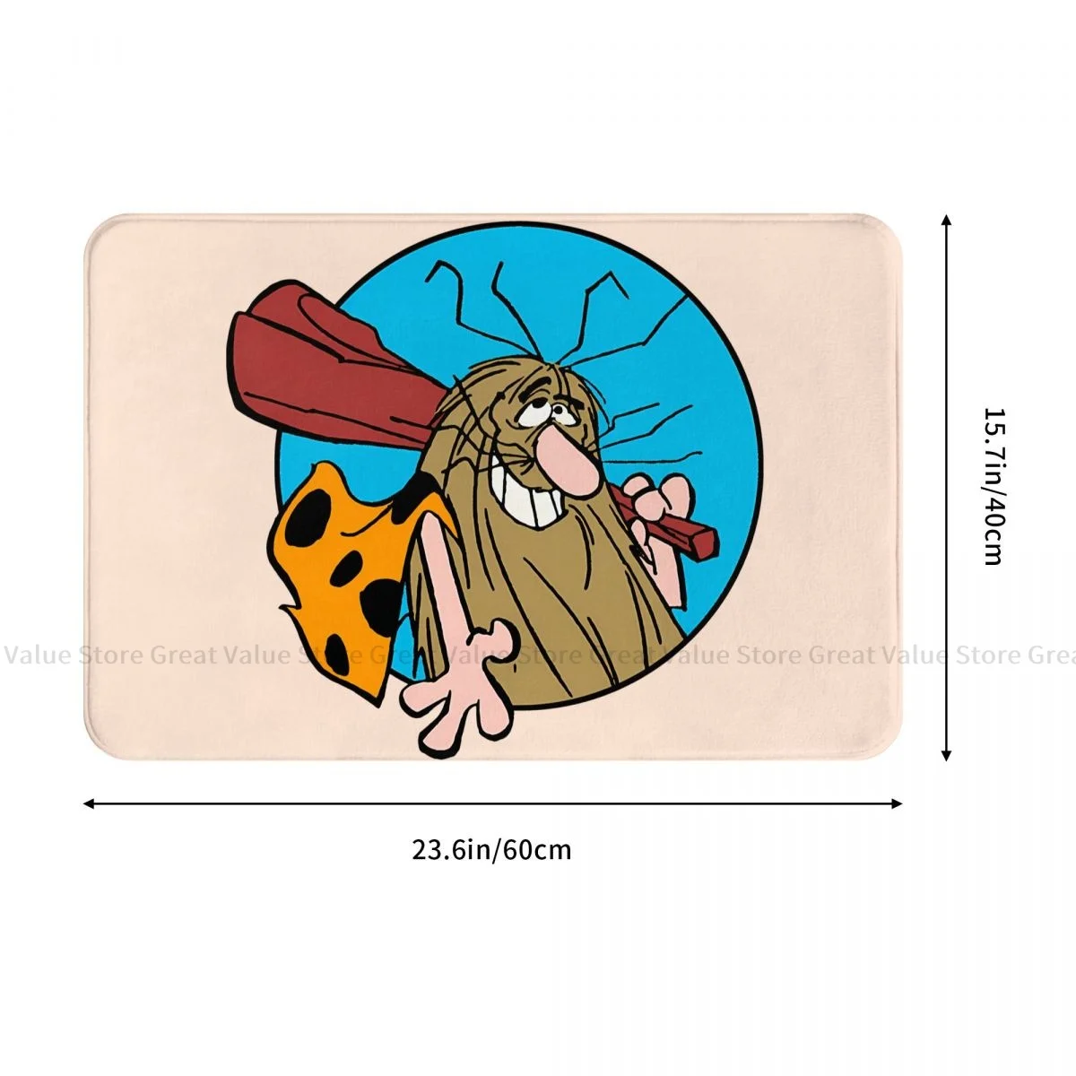 Captain Caveman Cartoon Non-slip Doormat Cute Bath Bedroom Mat Outdoor Carpet Flannel Modern Decor