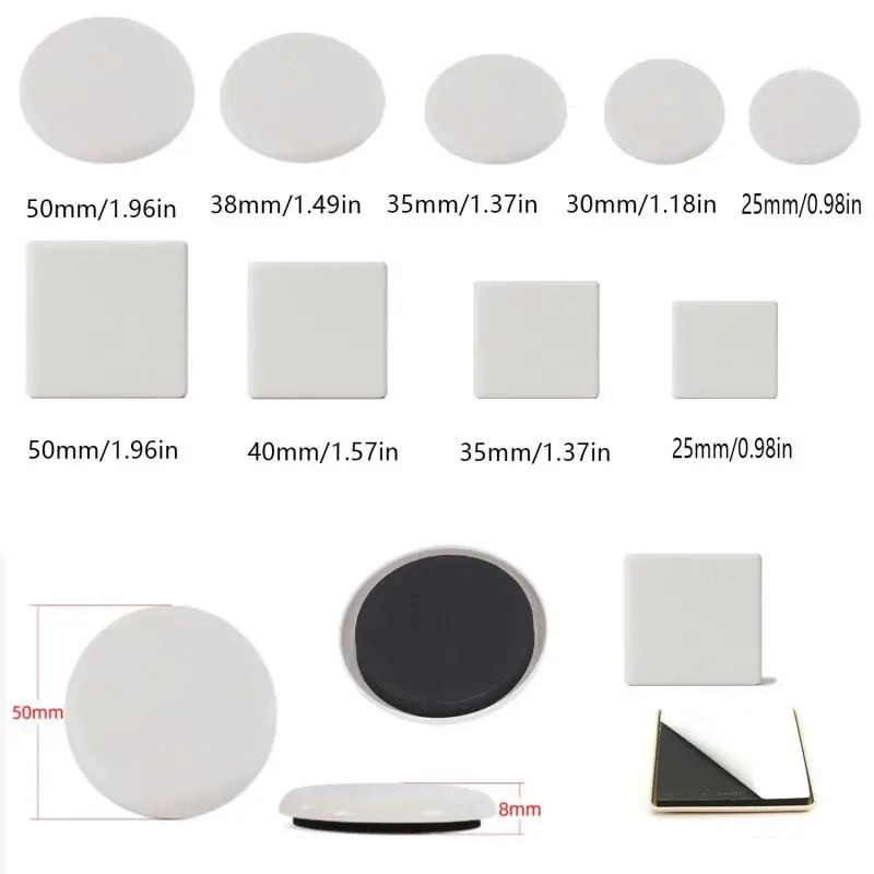 4-32Pcs Self-Adhesive Furniture Slides Stick-on Chair Leg Slider Bumper Pads Floor Protector for Table Sofa Carpet Tile Hardwood