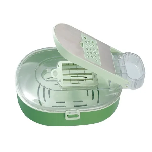 Oval-Shaped Vegetable Cutter - Ergonomic Kitchen Tool for Precise Slicing, Safe & Comfortable Grip, Durable Stainless Steel Blad