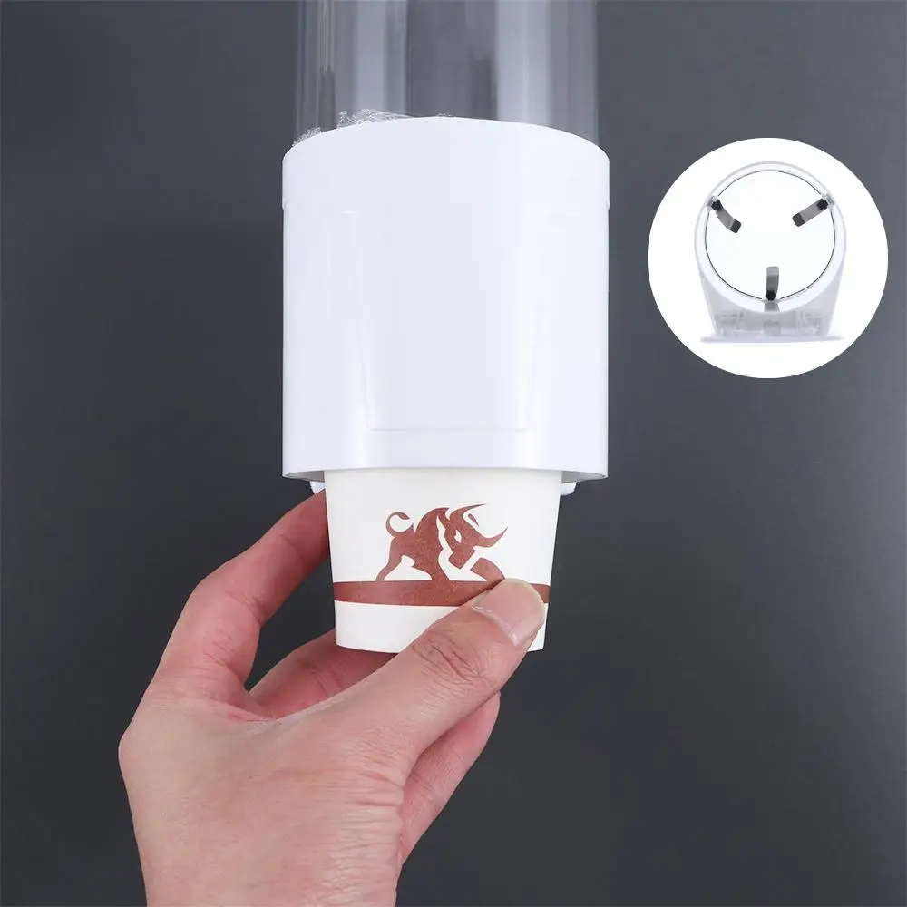 For Water Dispenser Disposable Paper Cups Wall Mounted Automatic Plastic Storage Rack Cup Dispenser Cup Remover Cup Holder