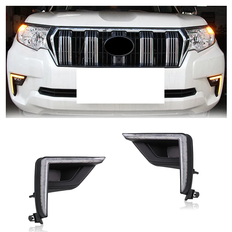 

Gobison LED Daytime Running Lights With Yellow Turn Signal for Prado FJ150 2017-2019 Daytime Running Lights