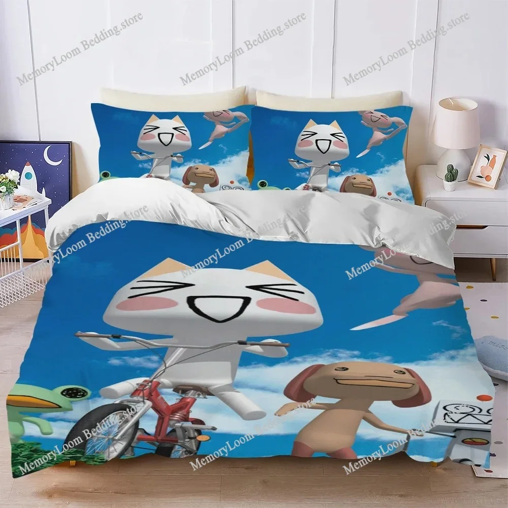 Toro Inoue Cute Cat Duvet Cover Set Home Style Bedding Soft Laundry Cotton Bed Four Seasons Student Dormitory Home Textile741