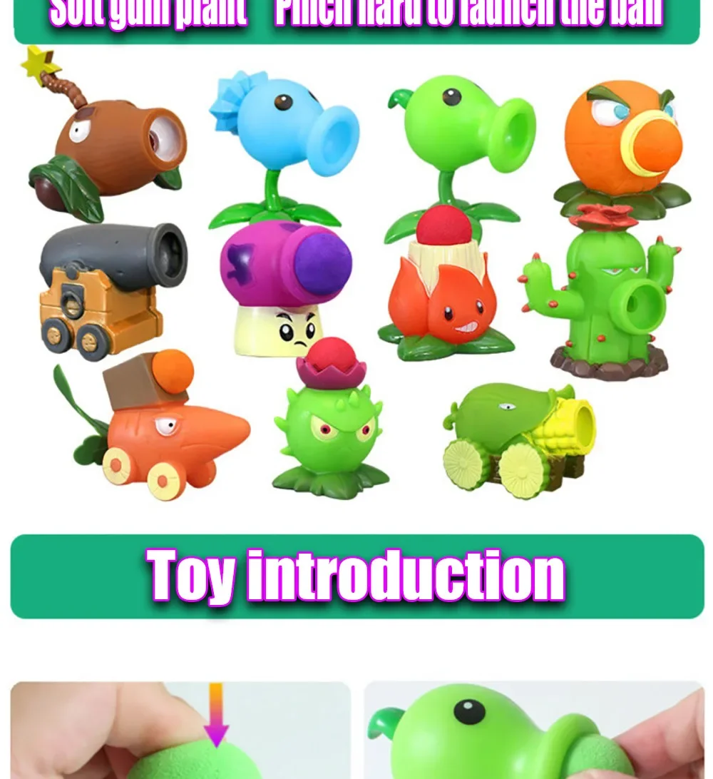 PLANTS VS ZOMBIES PVZ Pea Shooter Boss Actionfigur Modell Spielzeug Puppen Schießen Dave Allstar Spielzeug Kinder Geschenke für Jungen – Detail 14
