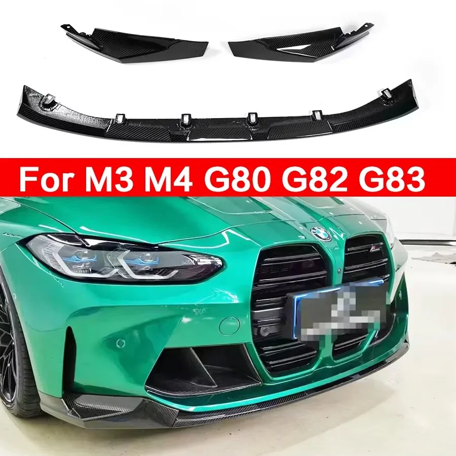 For BMW M3 G80 M4 G82 G83 MP Style Carbon Fiber Car Front Bumper Diverter Spoiler Diffuser Front lip chin upgraded body kit