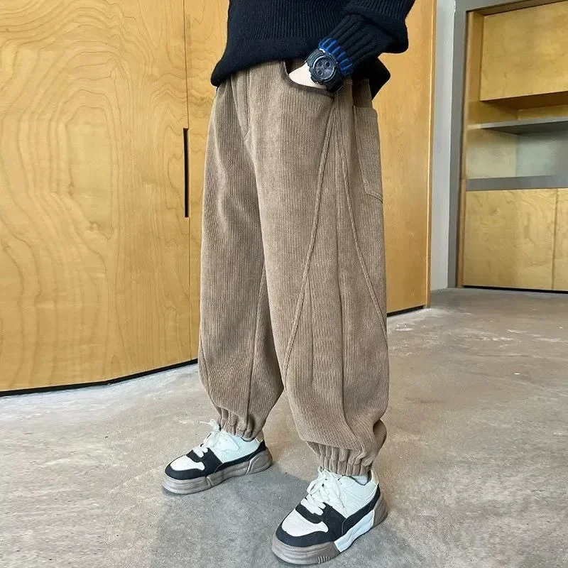 

Spring Autumn Toddler Boy Sports Casual Pants 2025 New Boys' Corduroy Pants