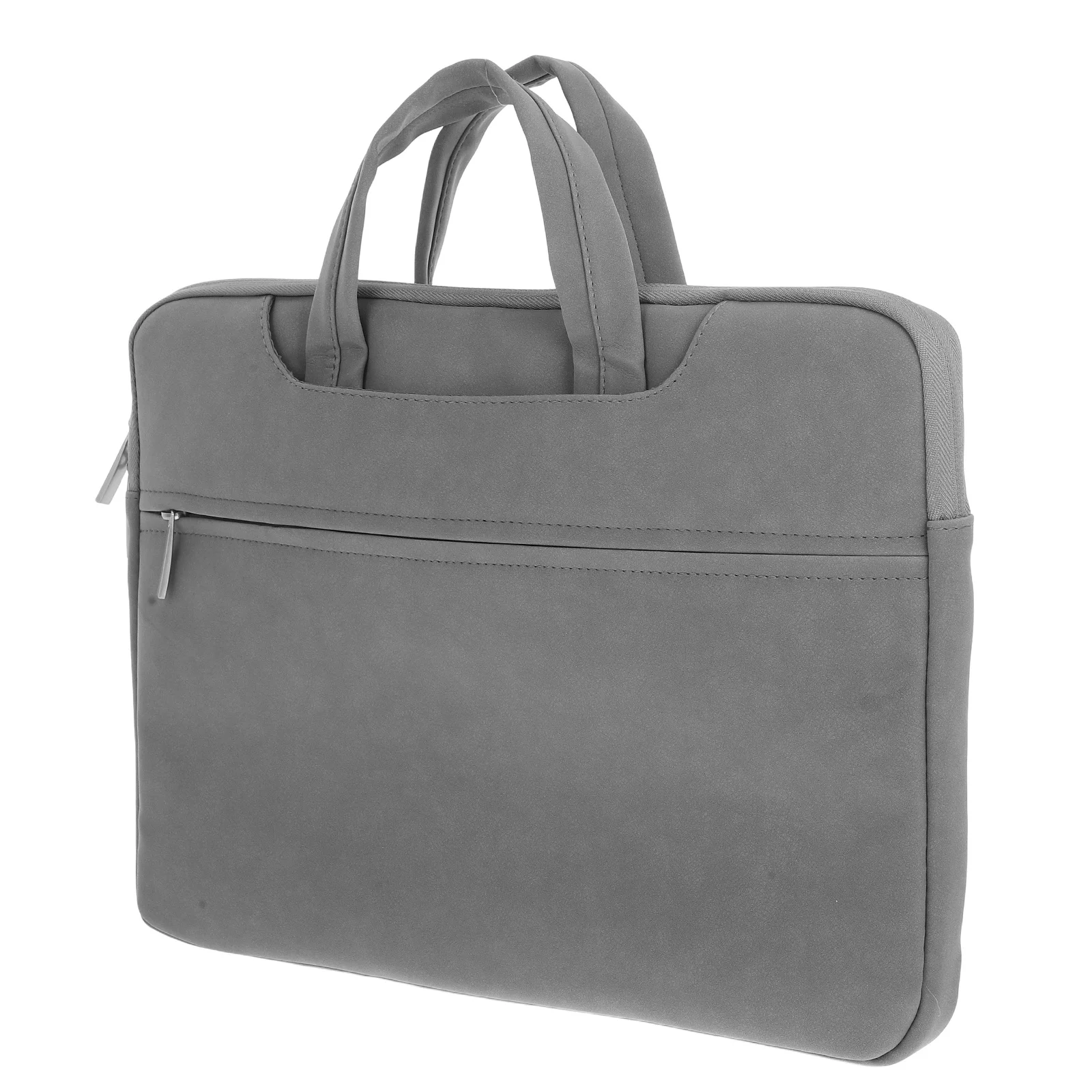 

14 Inch PU Laptop Bag Slim Briefcase Tote with Handle for Men Women Business Casual Use Extra Accessory Storage