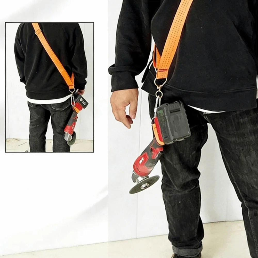 Adjustable Drill Shoulder Strap Nylon Comfortable Fit Electric Wrench Strap Secure Fit Drill Harness Cordless Impact Wrench
