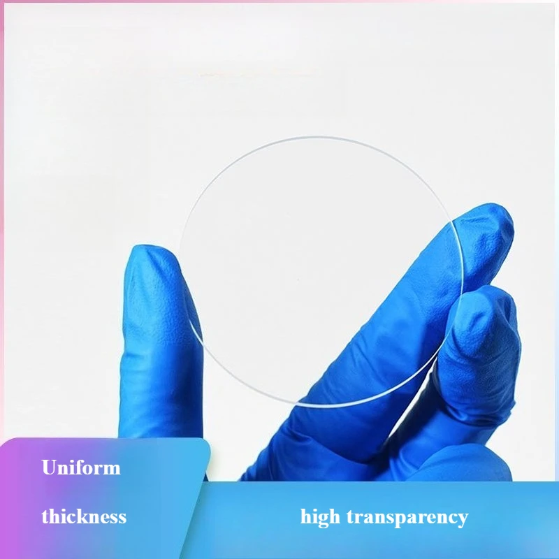 10/20Pcs Laboratory Round Glass Flat Transparent Plate Glass Optical Lens, Thickness 1mm Diameter 20mm-130mm s