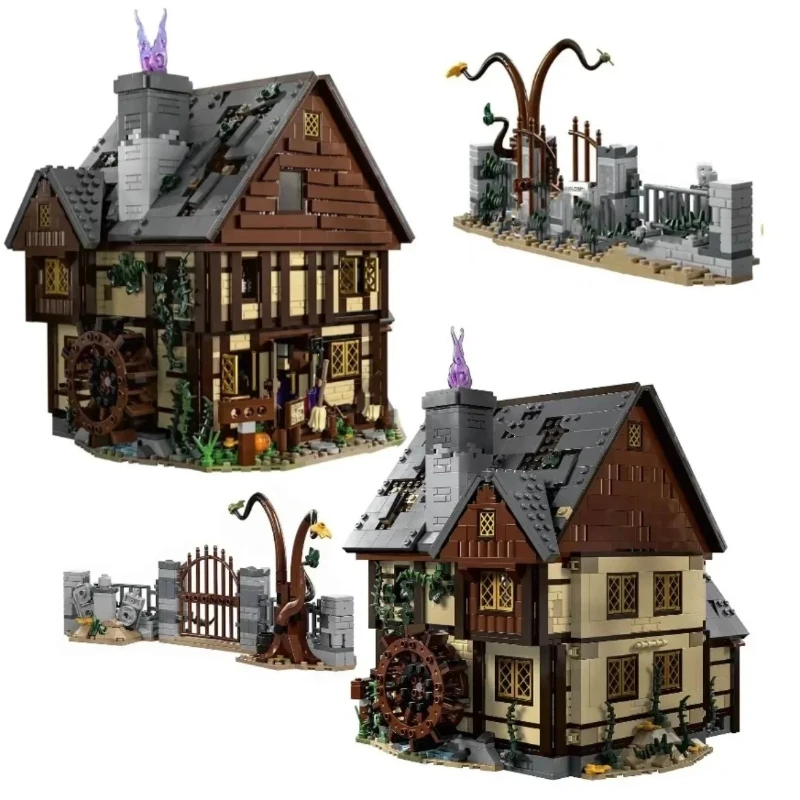 

NEW Halloween Hocus Pocused Witch Sanderson Sister's Cottage House 21341 Building Blocks Set Bricks Toy For Children Gifts