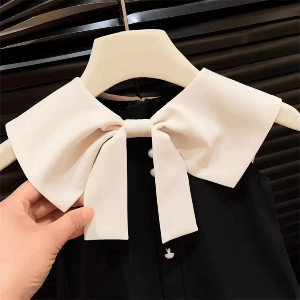 Korean Version Black Sleeveless Kids Clothes Summer New Bow Decoration Girls Dress Birthday Party Princess Dresses 2-7 Years Old image 4