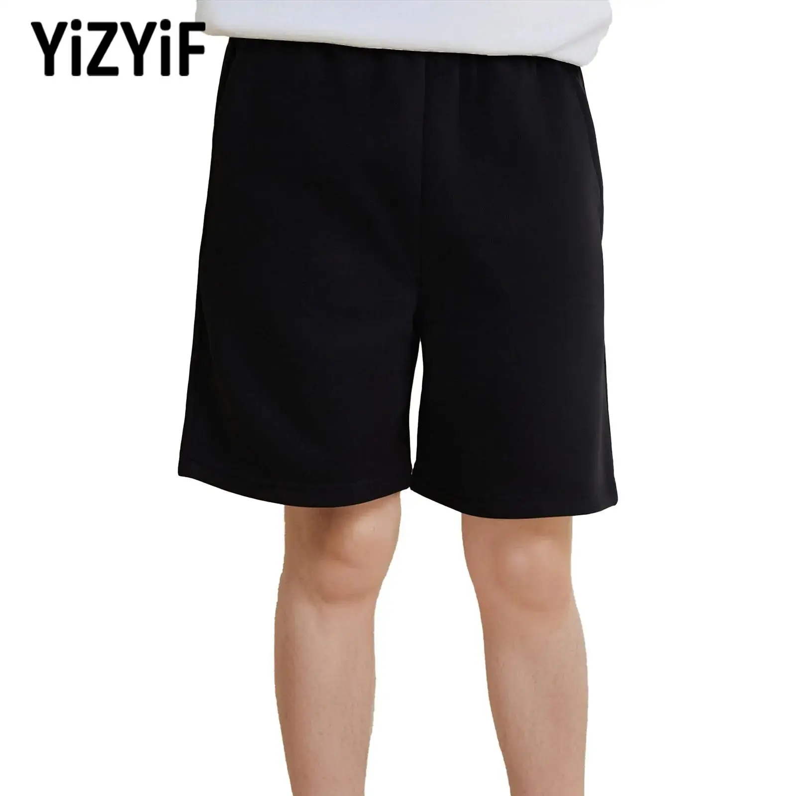 

Solid Color Basketball Football Training Shorts for Kids Boys Running Summer Bottoms Tennis Badminton Sportswear Active Wear