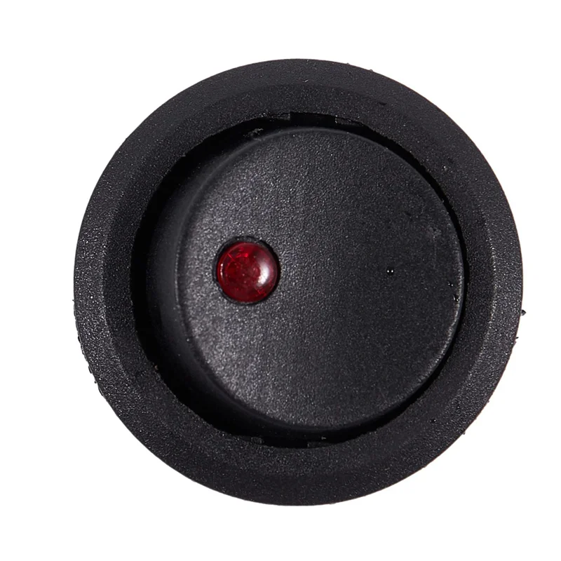 AA84 3X 12V LED Inverter Rocking Rocker Switch ROUND SPST On-OFF For BOAT Car Red
