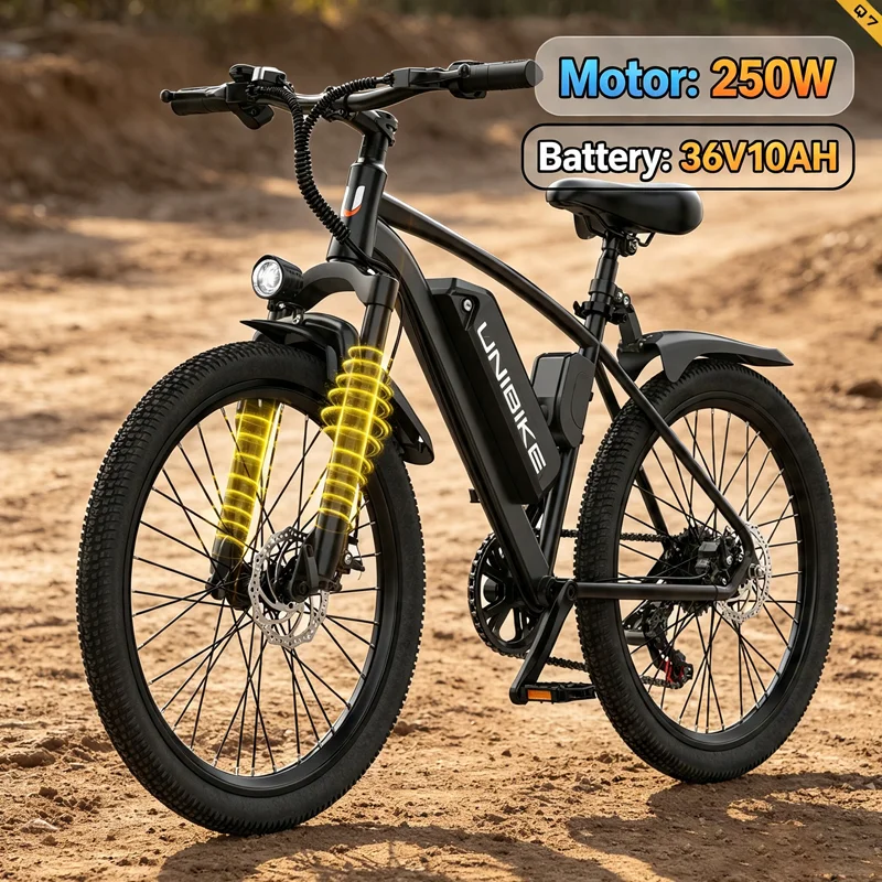 Aairsk Q7 E-Bike 250W Bürstenloser Motor 36V10AH Lithium-Akku …