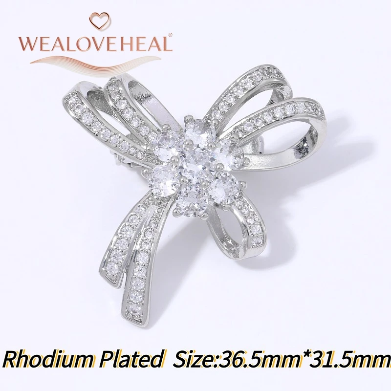 verschluss schmuck, schmuckherstellung zubehör, 18K Vergoldeter Messing-Doppelreihen-Blumen-Scroll-Perlenverschluss, Micro-Pavé-CZ-Blumencluster-Clip für DIY-Halsketten- und Armbandzubehör – Detail 26