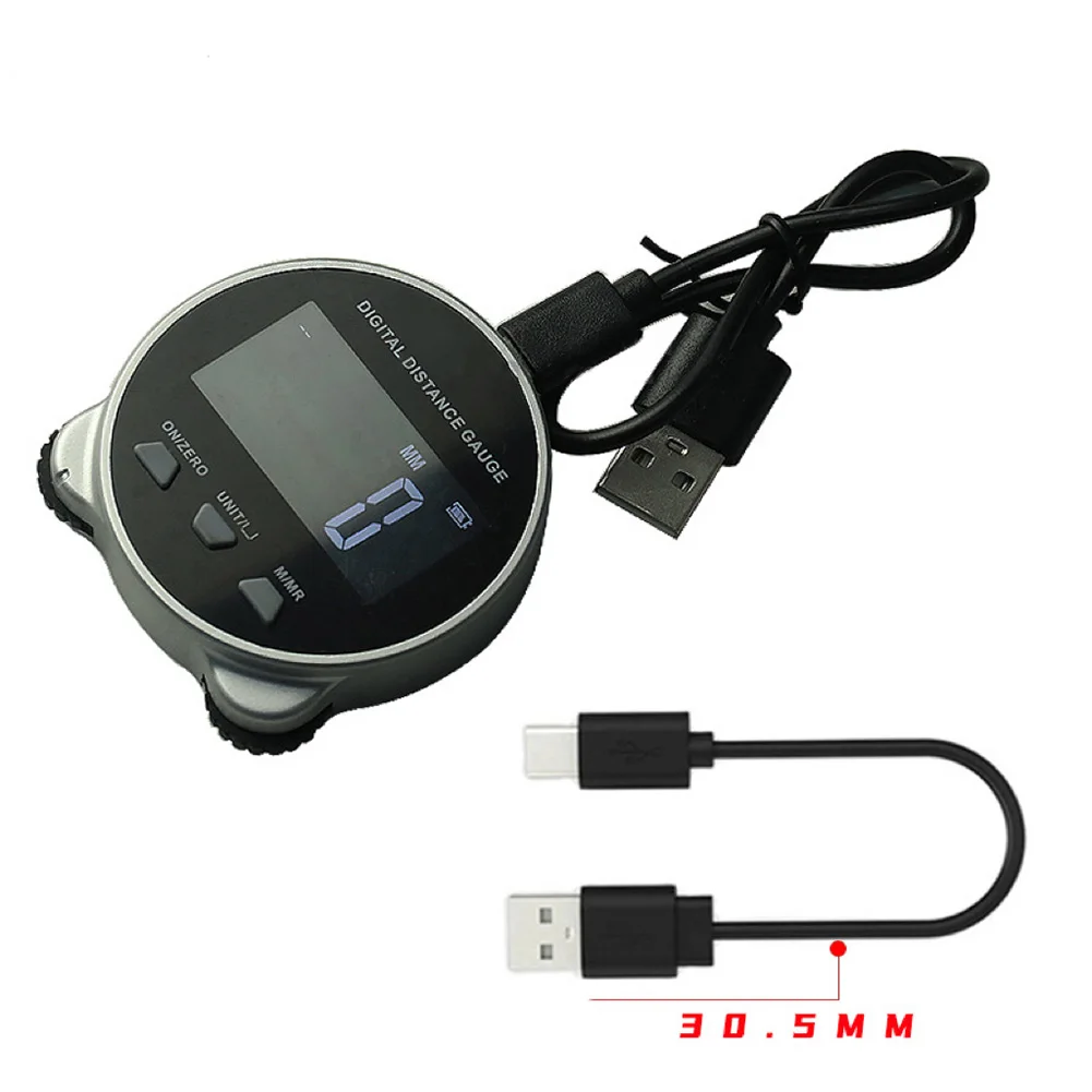 Misura di nastro elettronico Righello a rullo digitale Strumento di misurazione portatile intelligente con rotolamento 0-199,999 m Alta precisione per la misurazione della lunghezza