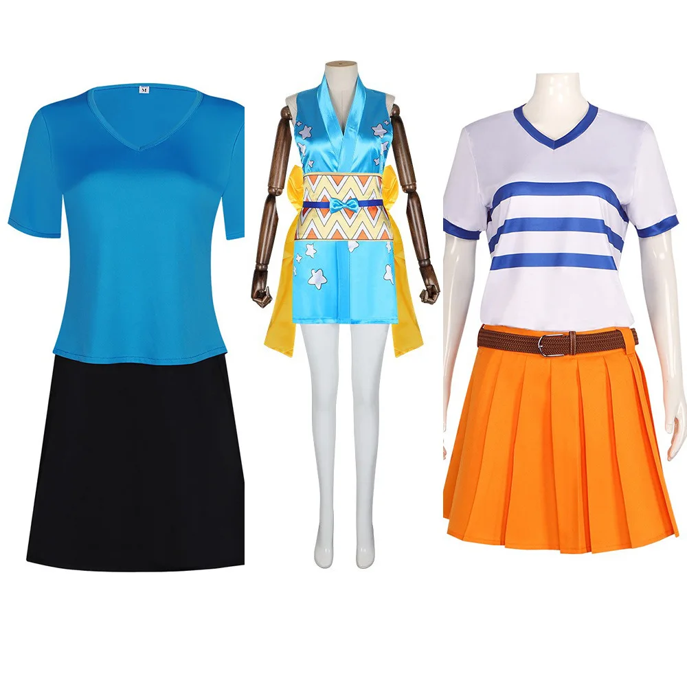 Disfraz de Cosplay de Nami, Traje Realista de la Navegante de los Piratas del Sombrero de Paja, Conjunto Completo de Nami, Disfraz de Anime para Fiesta de Halloween, Vestido para Mujer