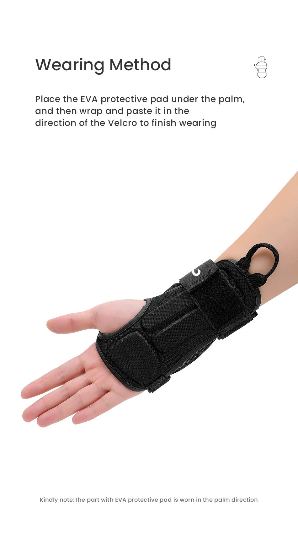 COPOZZ Ski-Handgelenkschutz, Snowboard-Handschutz, Rollschuh-Handgelenkstütze, Fitness-Ski-Handflächenschutz für Männer, Frauen und Kinder – Detail 10