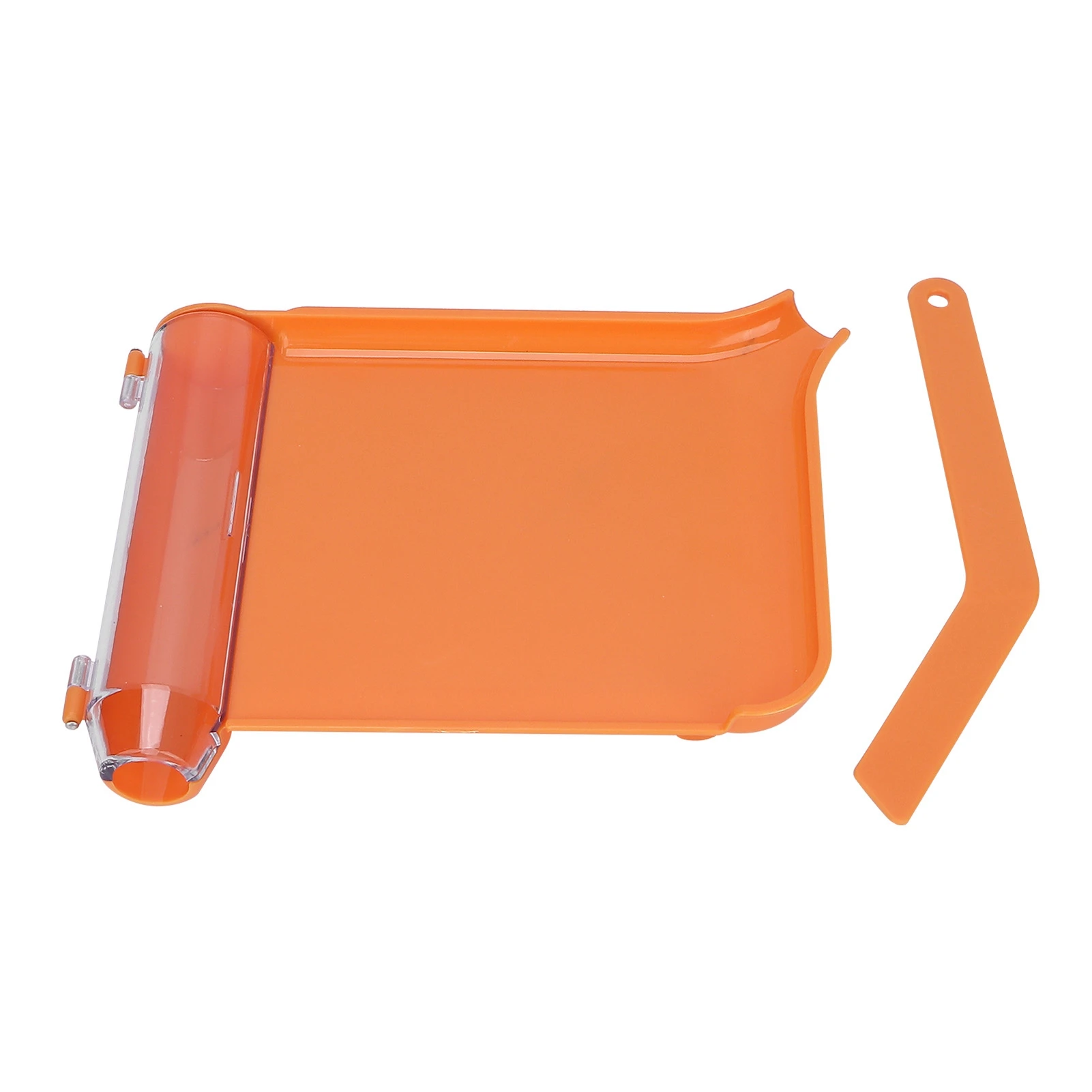 Pill Counting Tray Orange NonContact Clean Pills Dispenser Tray with Spatula Transparent Lid