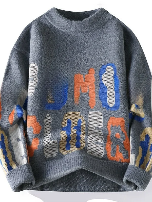 

Новый мужской утепленный фланелевый трикотажный свитер для осени и зимы, модный, теплый, высококачественный, из полиэфирного волокна, с длинными рукавами